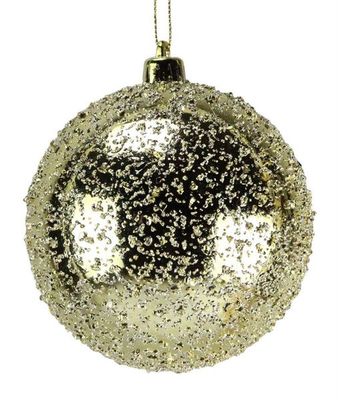 100MM Ice Ball Ornament Gold