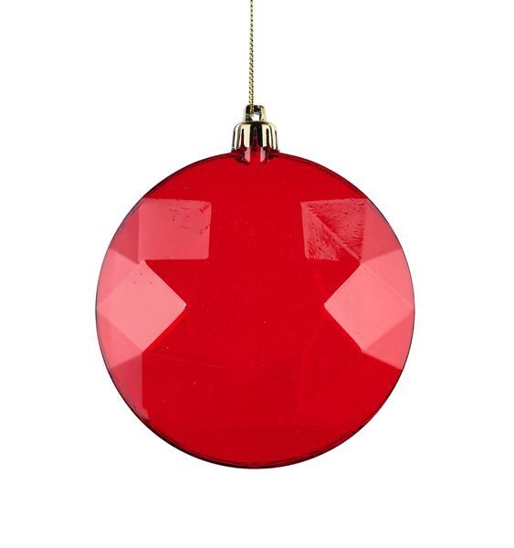 100MM Faceted Flat Diamond Gem Red