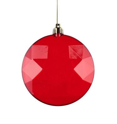 100MM Faceted Flat Diamond Gem Red