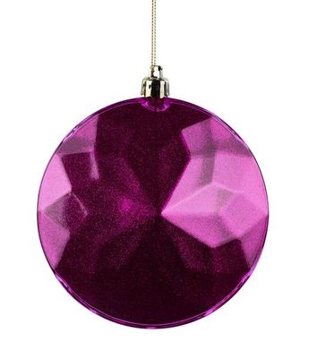 120MM Glittered Faceted Dia Gem Fuchsia