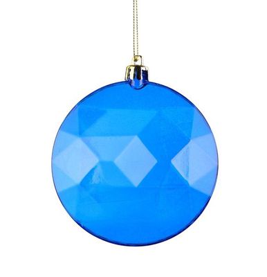 100MM Faceted Flat Diamond Gem Royal Blue