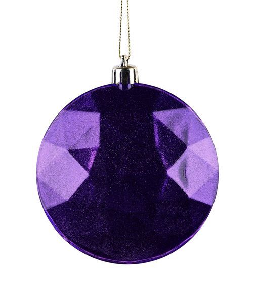 100MM Glittered Faceted Diam Gem Purple