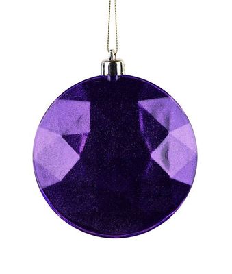 100MM Glittered Faceted Diam Gem Purple