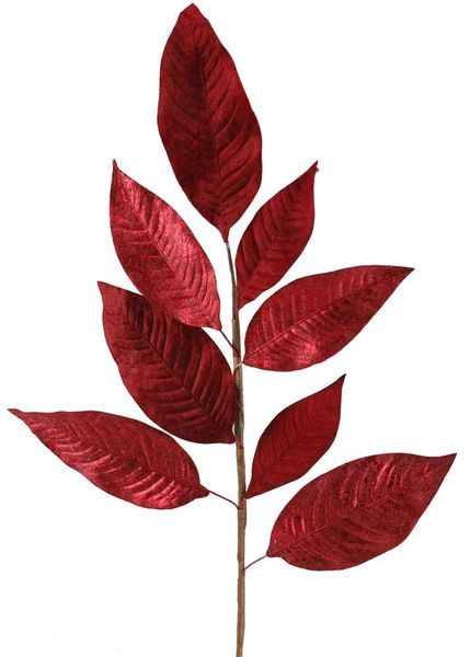 Magnolia Leaf Spray-Burgundy