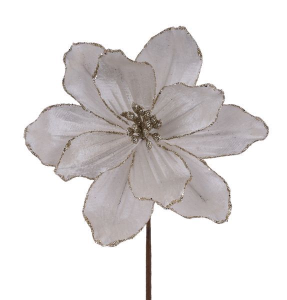 Glitter Velvet Magnolia Pick-Cream