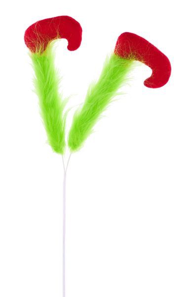 Furry Elf Legs Pick-Lime Green/Red