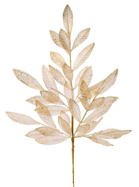 Bay Leaf Spray 23.5"-Gold