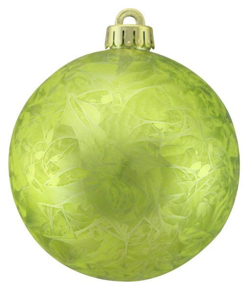 150MM Feather Smooth Ball Orn-Lime Green