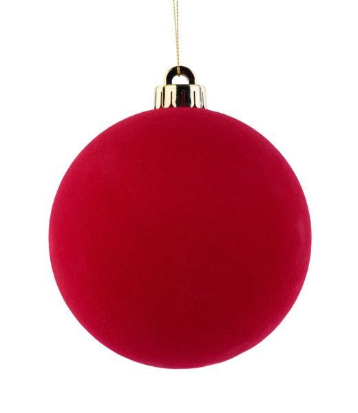 120MM Smooth Flocked Ball Orn-Red