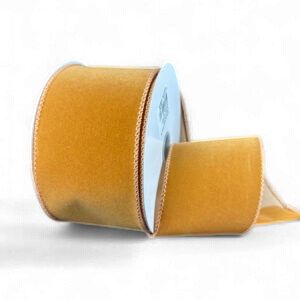 Tanish gold Flat Velvet 2.5" x 10 Yards