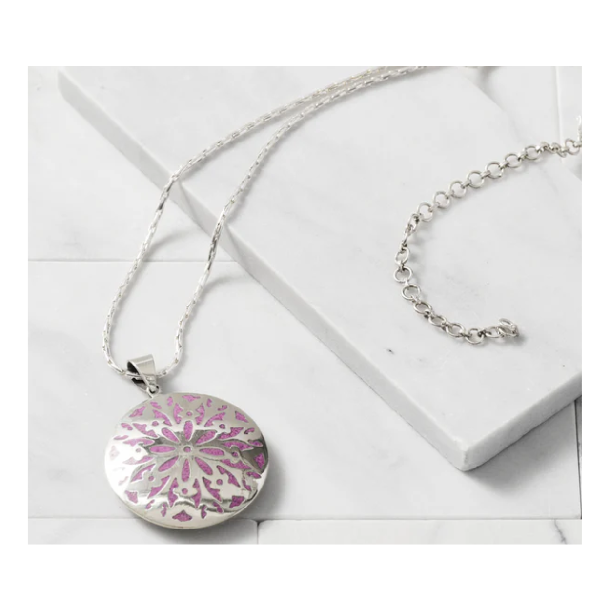 Etched Medallion Necklace