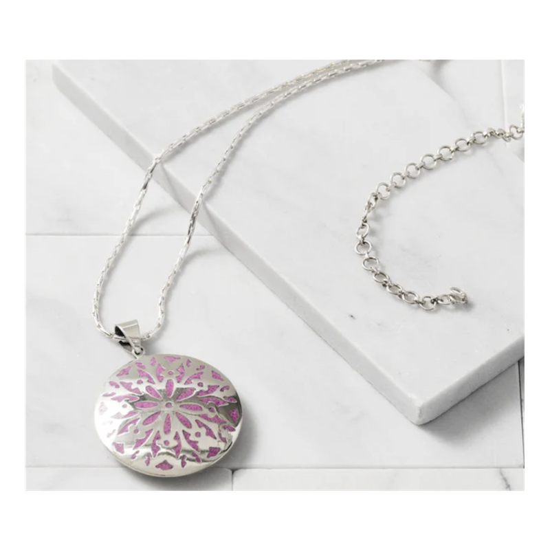 Etched Medallion Necklace