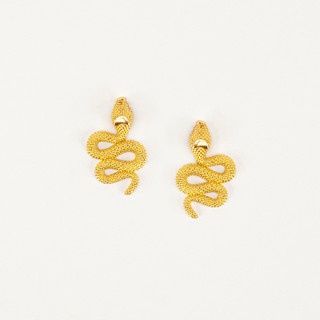 Gold Snake Earrings