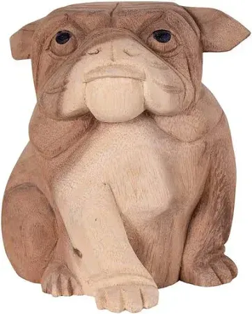 Bulldogge aus Holz