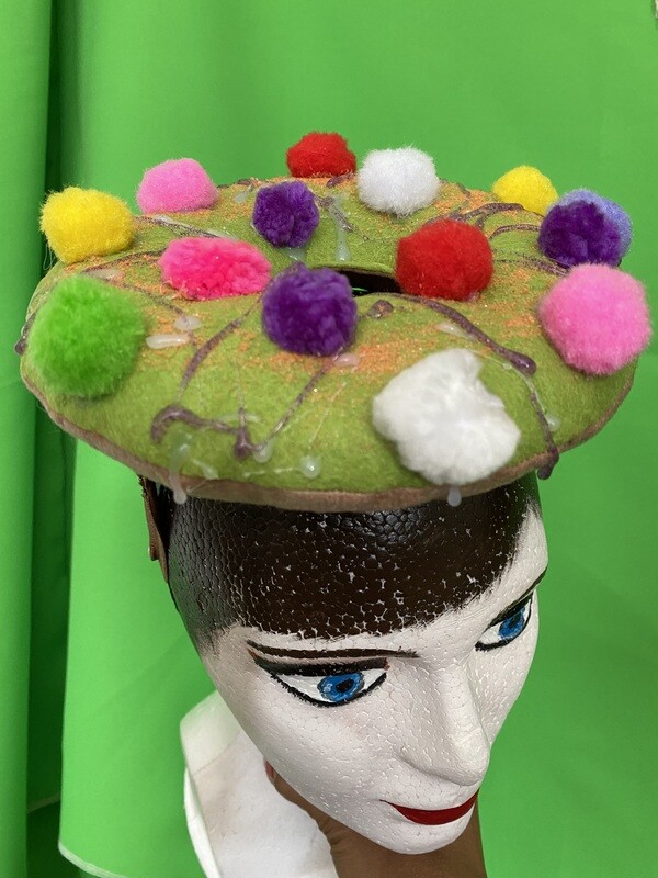 Green Pompom Donut