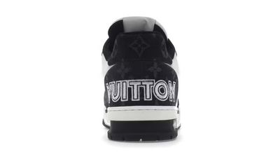 Louis Vuitton LV Trainer Velcro Strap Monogram Denim Black White