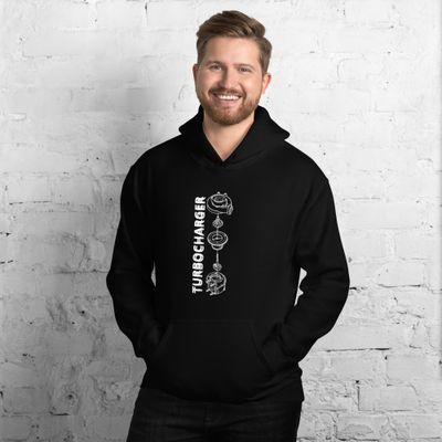 Boost Your Style with Our Turbocharger Graphic Hoodie – Perfect for Car Enthusiasts