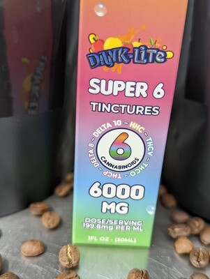 Super 6 tincture: a combination of  THCP, THC-O, HHC, Delta 8, Delta 10 and THCV
