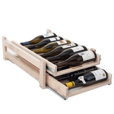 WL-MAPLE 12: In-Cabinet Sliding Tray Wine Rack - Holds 12-Bottle