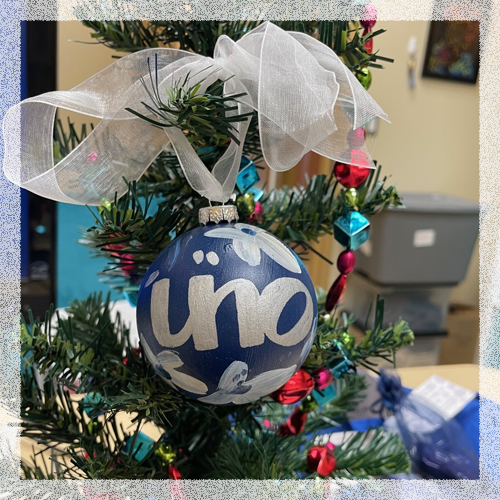 Limited Edition Handpainted UNO Ornament