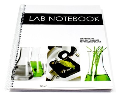 Lab Notebook 50 Pages Spiral Bound (Top Page Perforated)