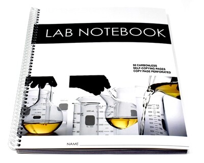Lab Notebook 50 Pages Spiral Bound (Copy Page Perforated)