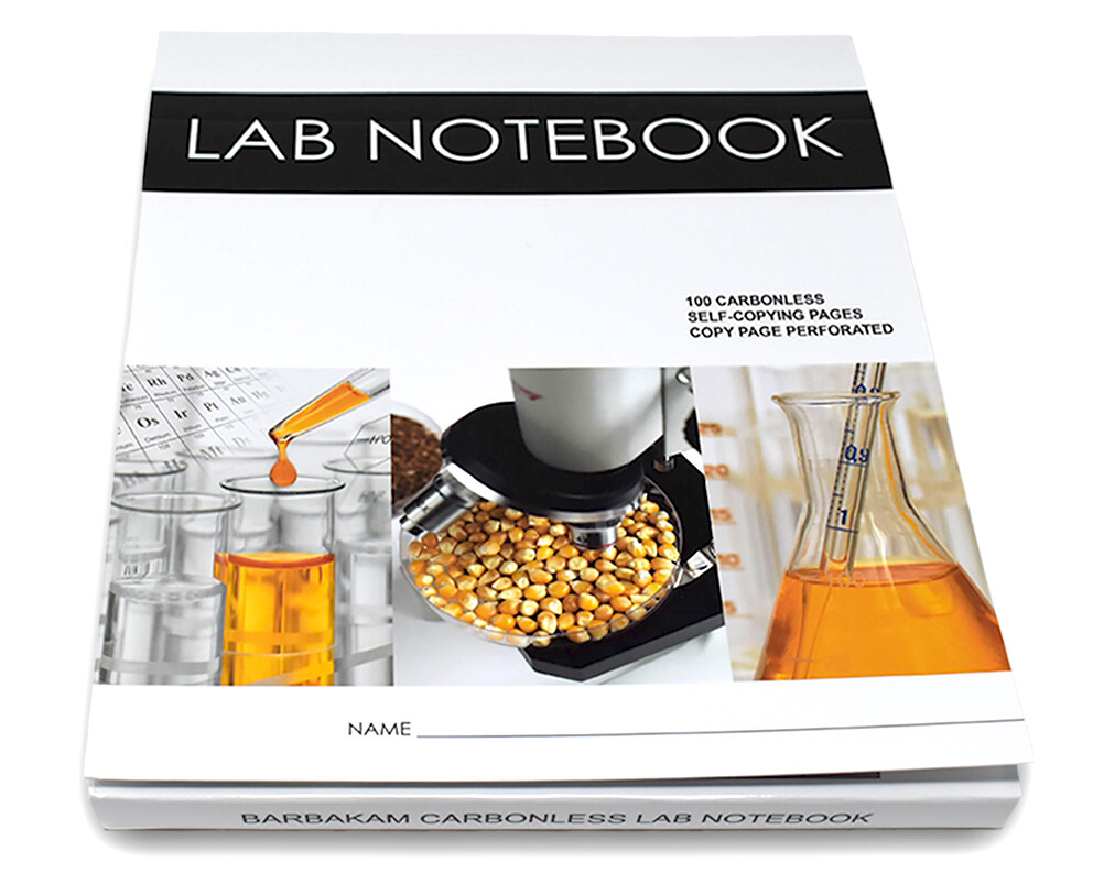 Lab Notebook 100 Pages Permanent Side Bound Glued (Copy Page Perforated)