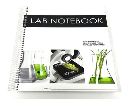 Lab Notebook 100 Pages Spiral Bound (Top Page Perforated)