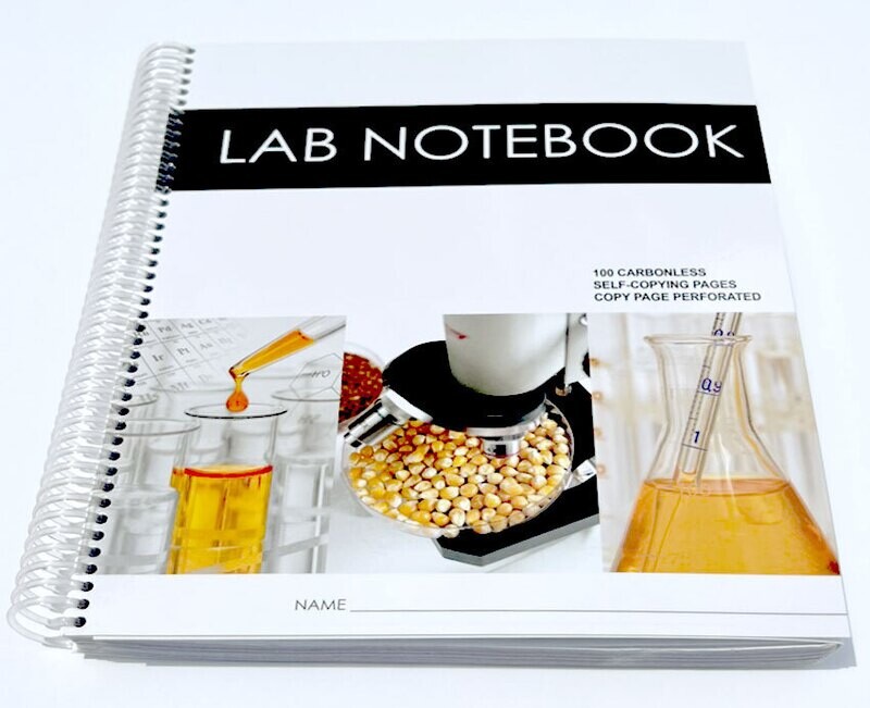 Lab Notebook 100 Pages Spiral Bound (Copy Page Perforated)