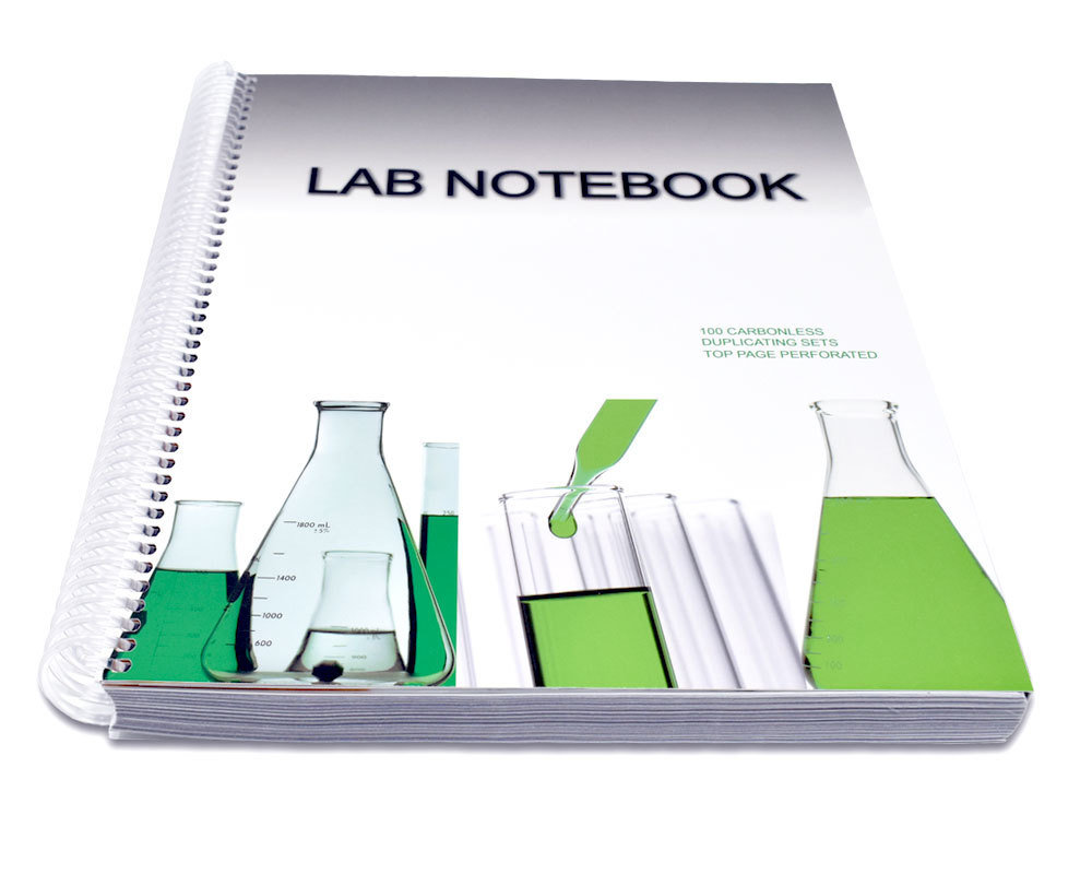Lab Notebook 100 Pages Spiral Bound (Top Page Perforated)