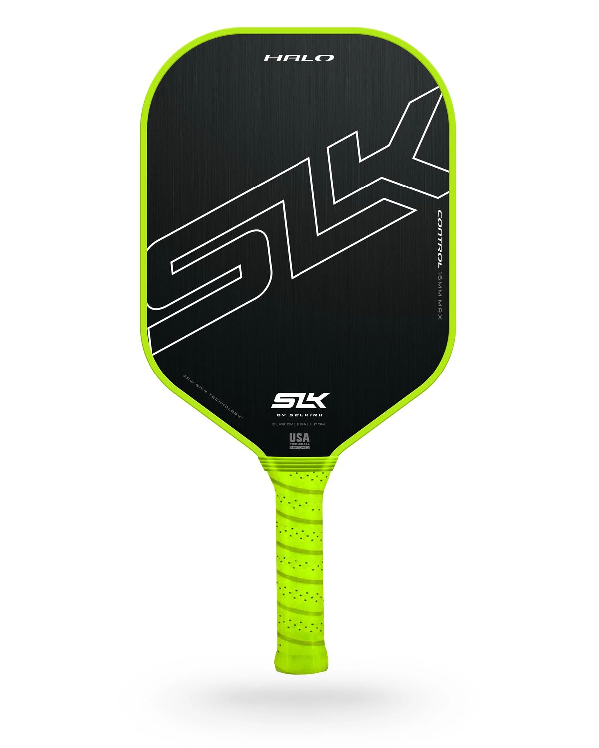 Selkirk Halo Control 16mm Raw Carbon Fiber Yellow Paddle