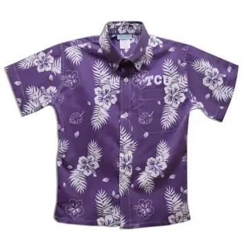 TCU Hawaiian Polo, Colour: Purple, Size: 2T