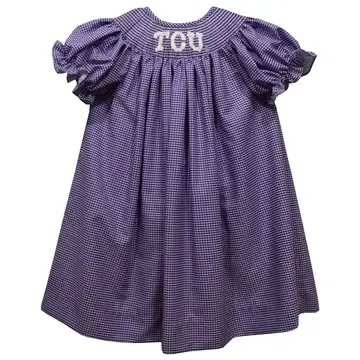 S/S Smocked TCU Dress, Colour: Purple, Size: 6M