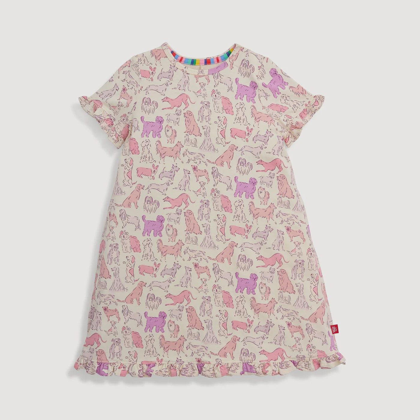 Magnetic Modal S/S Night Gown, Colour: Paw-TY Pink, Size: 2