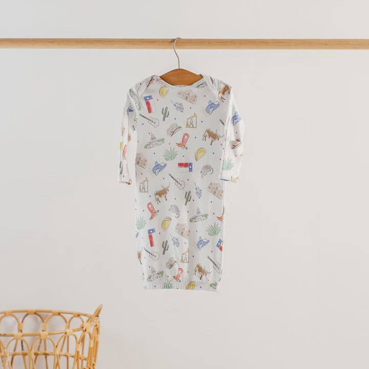 Organic Cotton Gown, Color: Texas, Size: NB