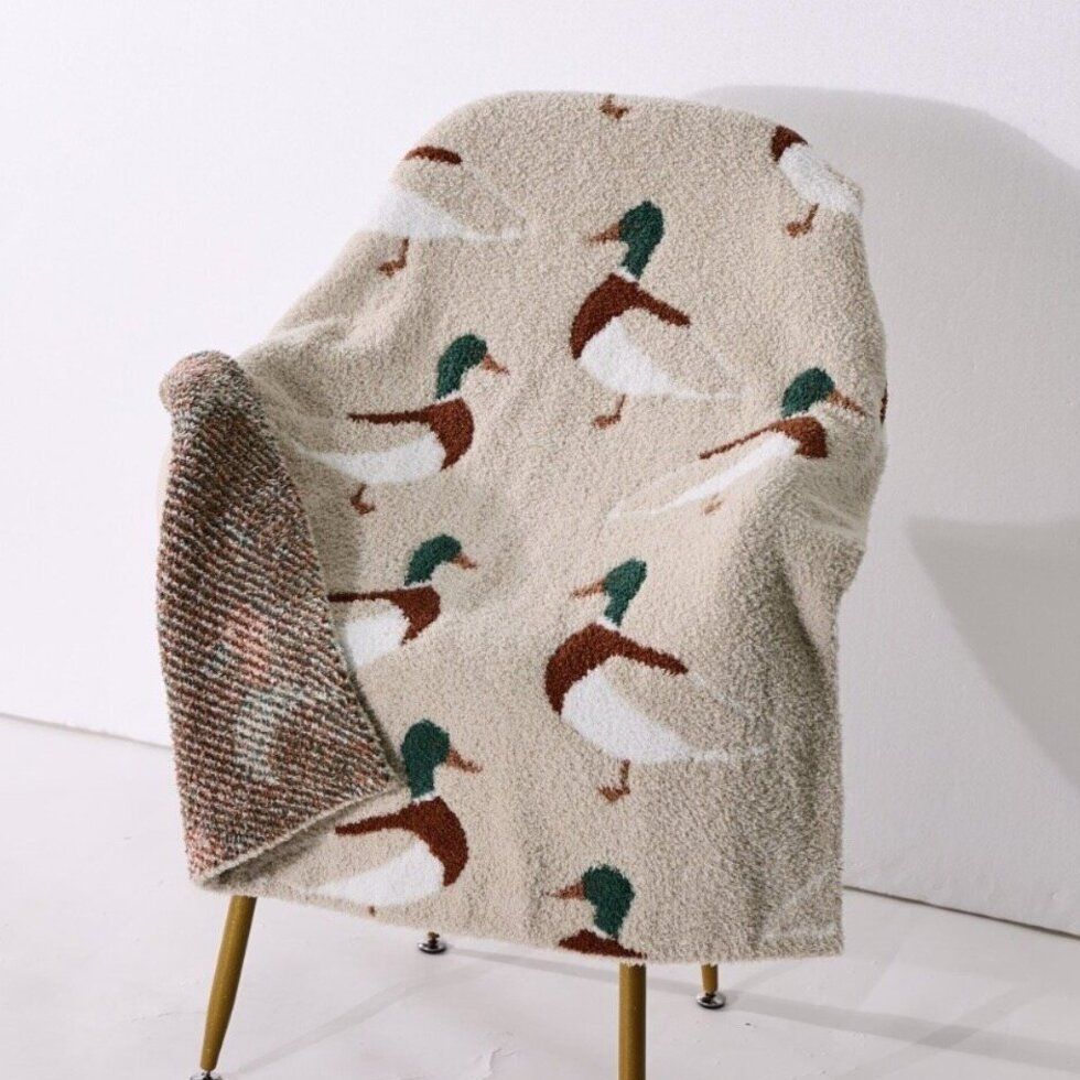 Chenille Blanket, Colour: Mallard, Size: 30x40
