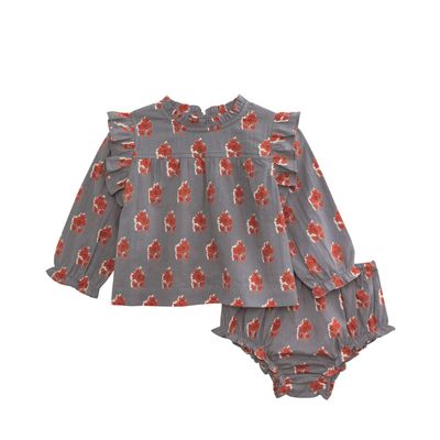 Floral Pinafore Set