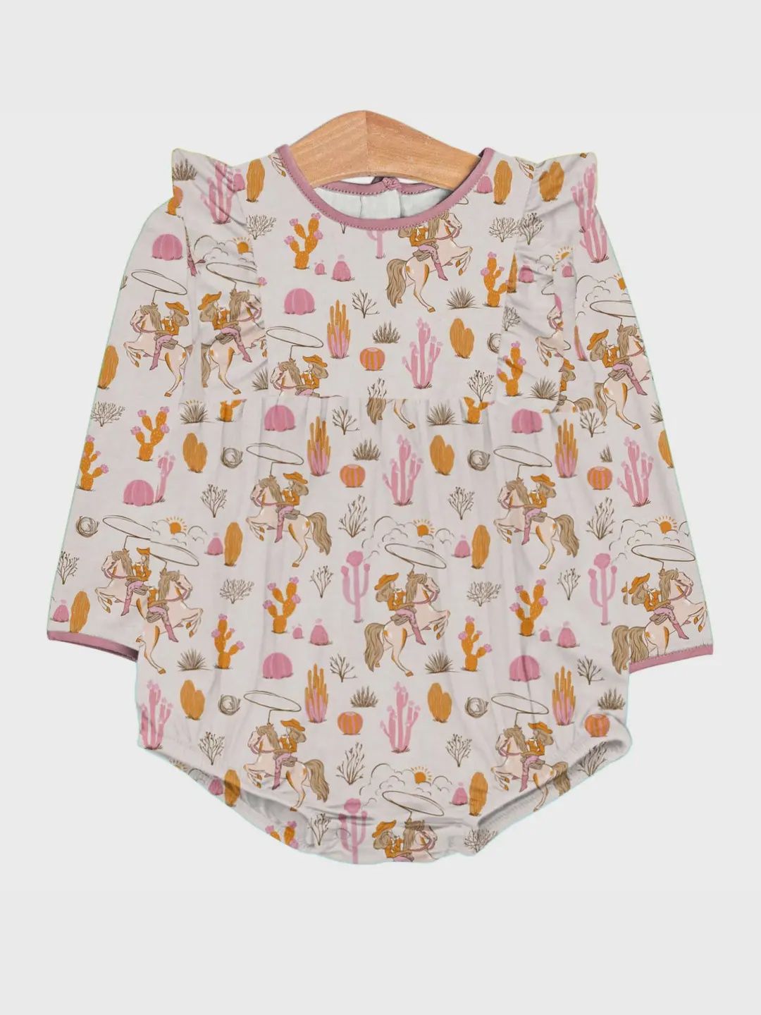 L/S Flutter Bubble / Saddle Up, Gowgirl, Size: 0-3