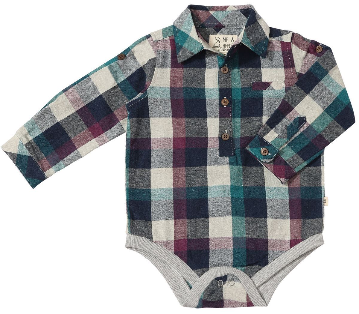Jasper Woven Onesie, Colour: Navy/Purple, Size: 0-3