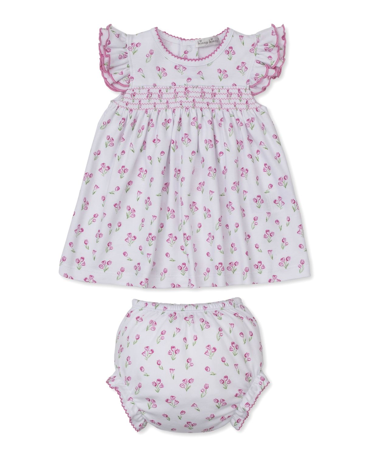 Smocked Dress Set, Colour: Timeless Tulips, Size: 3-6
