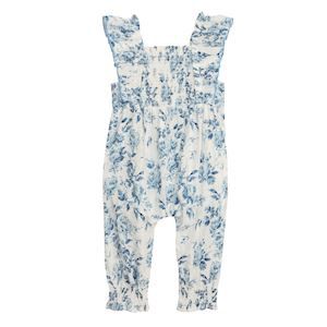 Smocked Longall, Colour: Blue Floral, Size: 3-6
