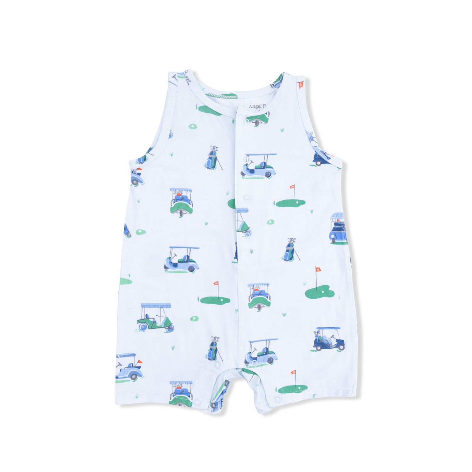 Sleeveless Shortie Romper, Colour: Vintage Carts Blue, Size: 3-6