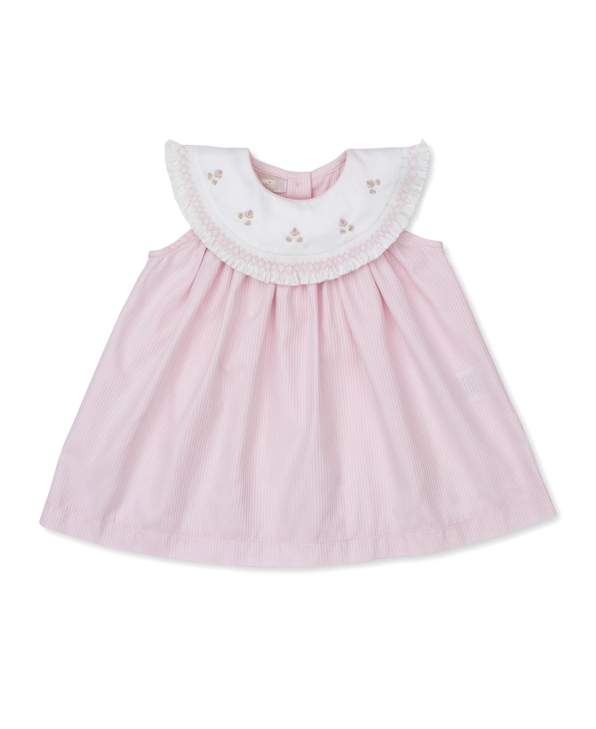 Hand Smocked Woven Dress, Colour: Pink, Size: 0-3