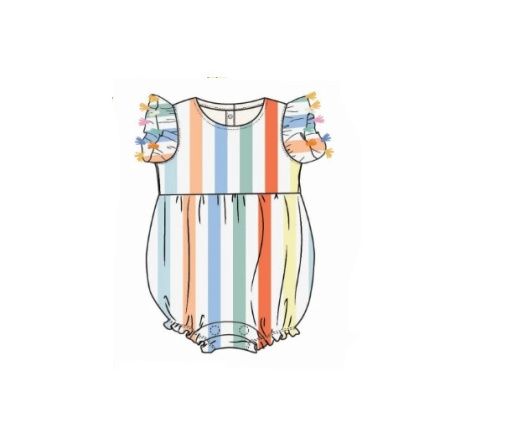 Woven Tassel Bubble, Colour: Multi Stripe, Size: 0-3M