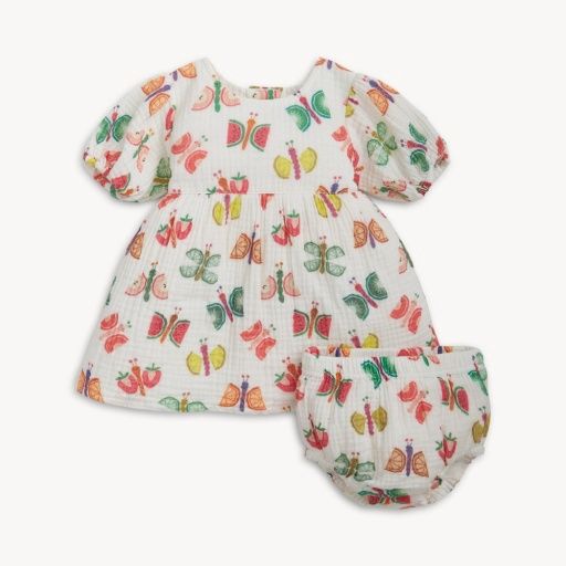 Woven Dress w/Bloomer, Colour: The Fruit Flies, Size: 0-3M
