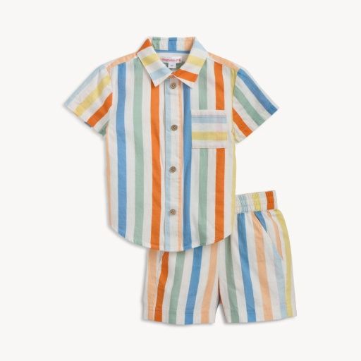 Woven Short Set, Colour: Multi Stripe, Size: 2T