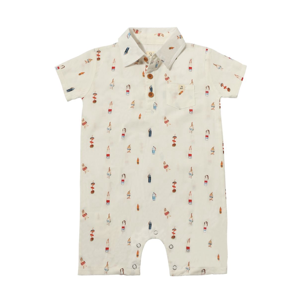 Molokai Printed Romper, Colour: Buoys, Size: 0-3m