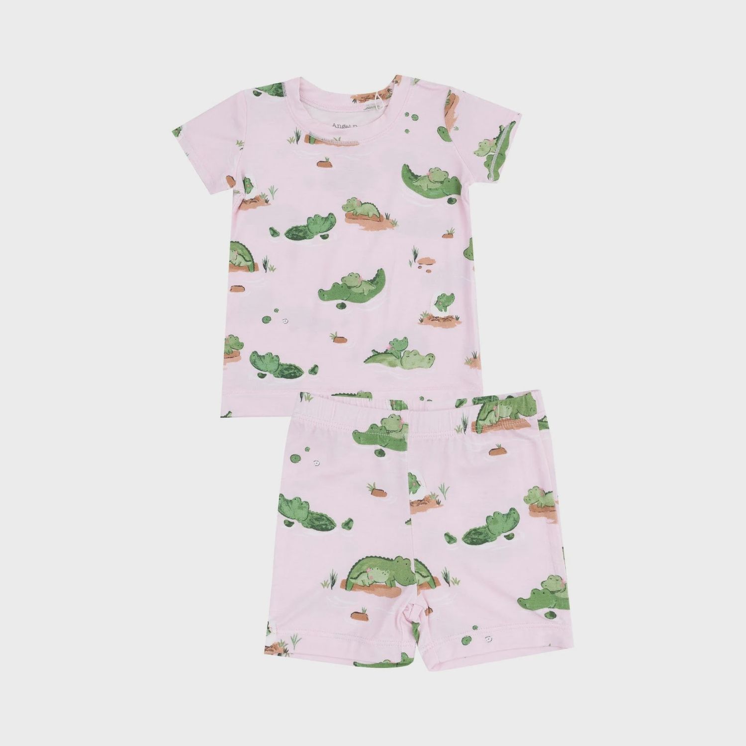 Loungewear Short Set, Colour: Alligator Pink, Size: 3/4T