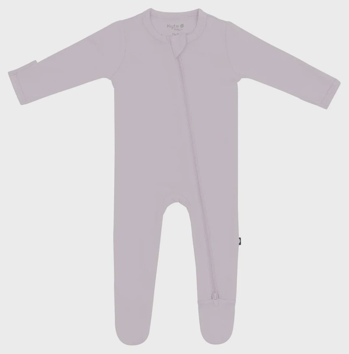 Solid Zip Footie / Wisteria, Size: 3-6