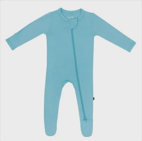 Solid Zip Footie / Makai, Size: 3-6